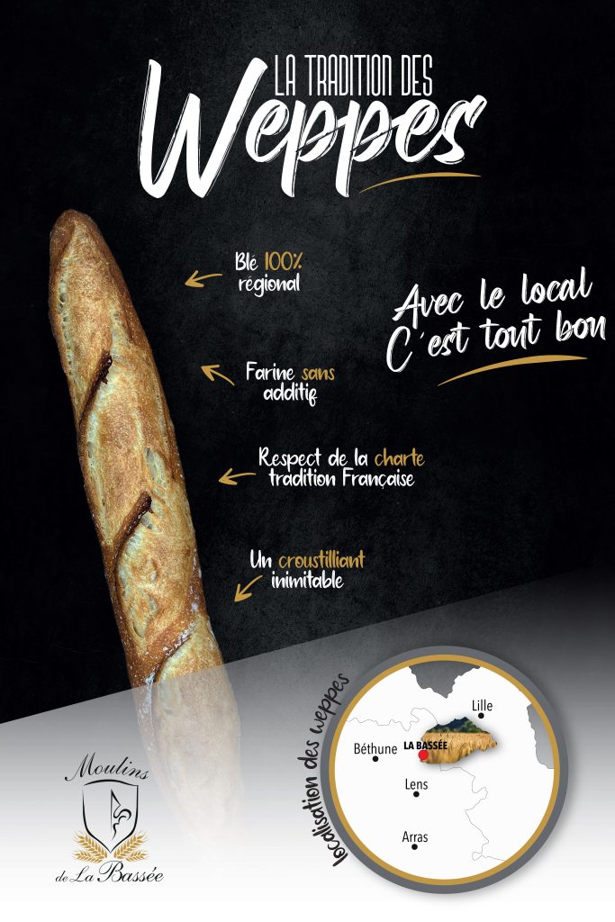 Baguette tradition des weppes farine moulins de la bassée hauts de france